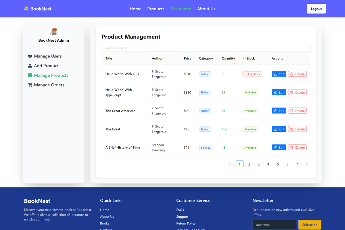 BookNest screenshot