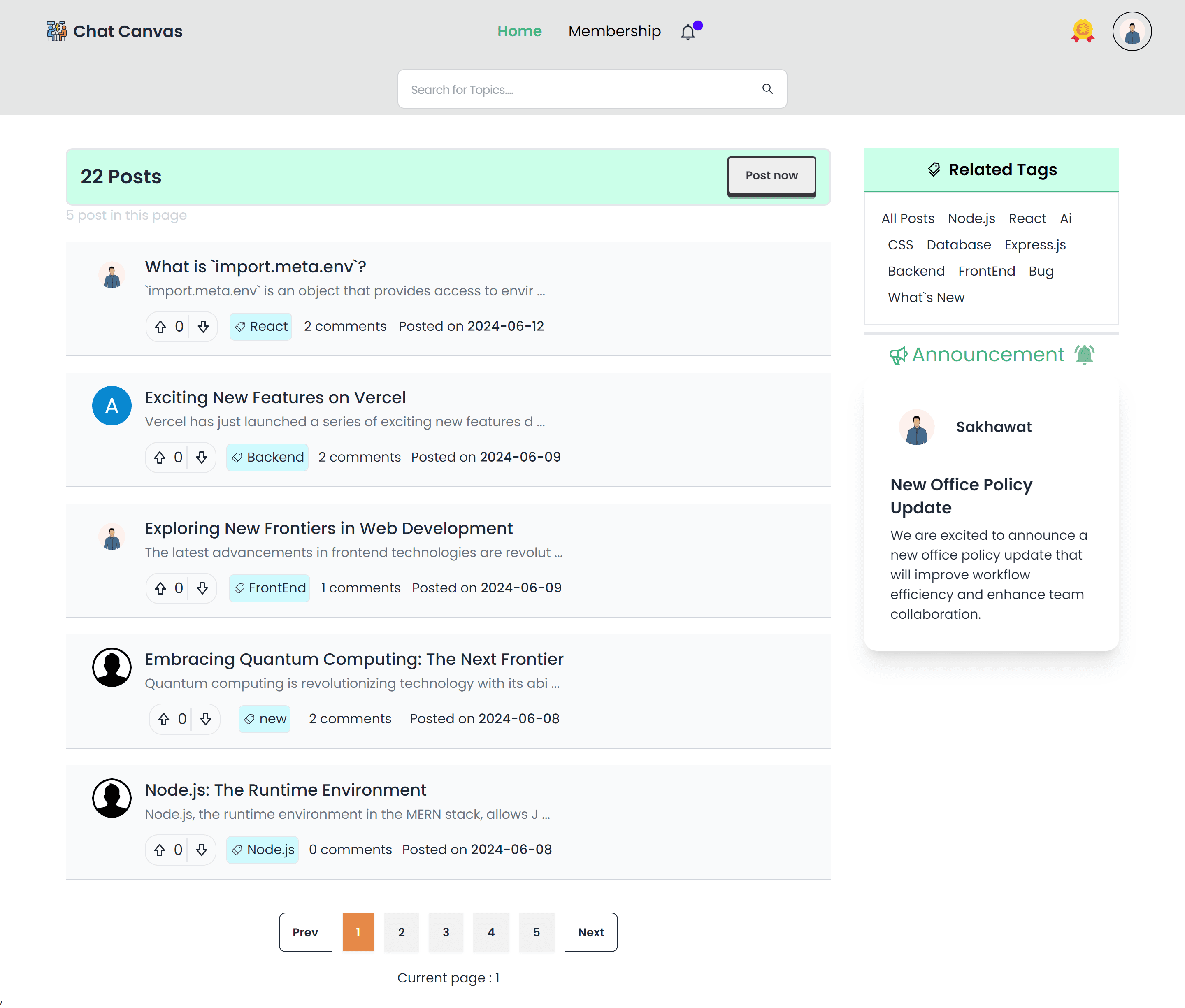 Chat Canvas Project